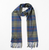 Extra Fine Merino Scarf - Loden Indigo Plaid
