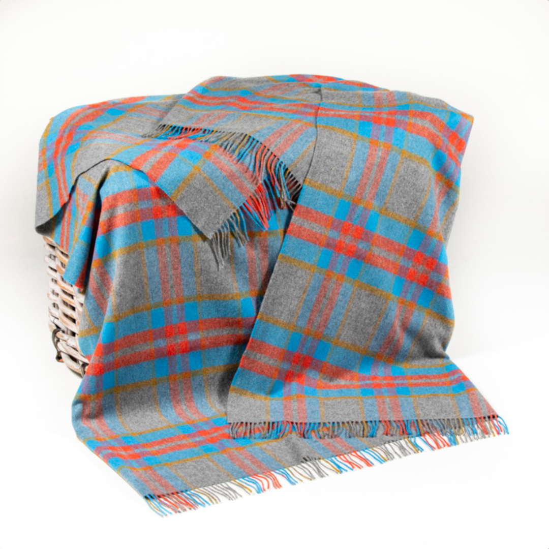 Mosgroene plaid | 100% lamswol | Hoge kwaliteit & erg zacht